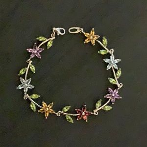 Sterling silver gemstone bracelet
